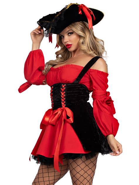 Leg Avenue Womens Red Vixen Pirate Costume