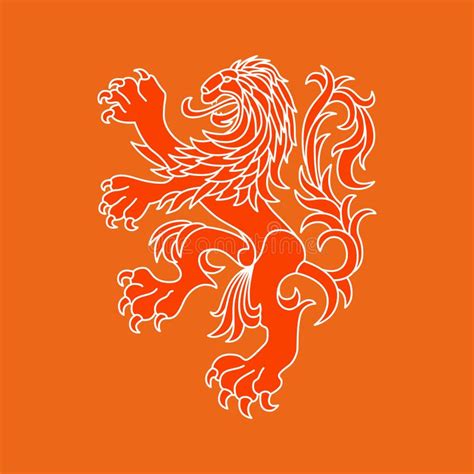 Vector lion of Netherlands stock vector. Illustration of insignia ...