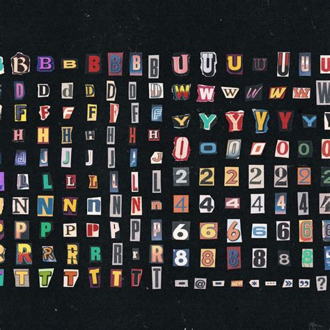 Ransom Note Letters 1250 PNG Cutout Letters Indieground, 50% OFF