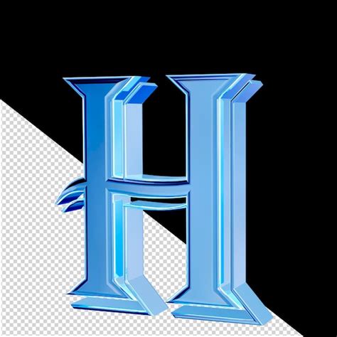 Hielo Azul S Mbolo Letra H Archivo Psd Premium