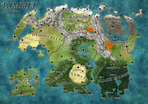 The Elder Scrolls Continent Of Tamriel Map Redraw On Wonderdraft