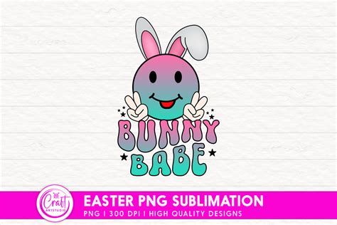 Retro Bunny Babe PNG Sublimation Graphic By CraftArtStudio Creative