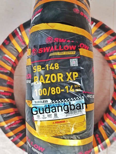 Jual Swallow Razor XP SB148 100 80 14 SOFT RACING COMPOUND Ban Luar