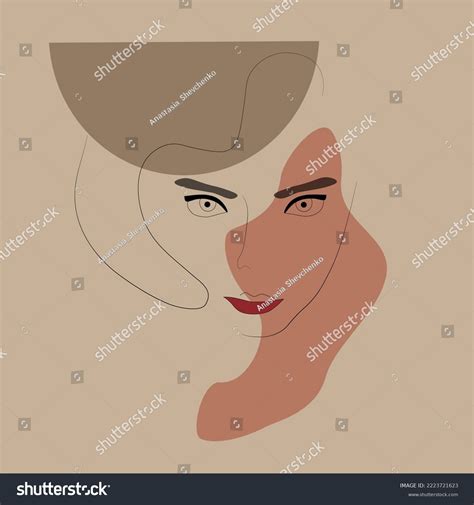 Silhouette Girls Face Red Lips Stock Vector (Royalty Free) 2223721623 ...