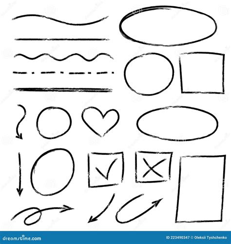 Hand Drawn Design Elements Stock Vector Illustration Of Collection