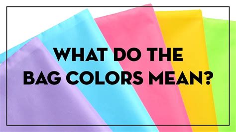 bag colors  youtube