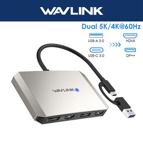 USB-концентратор WAVLINK для Macbook M1 M2 Type C с адаптером ...
