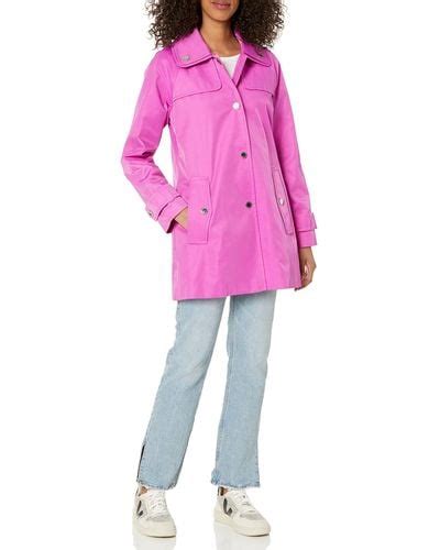 Pink London Fog Coats For Women Lyst