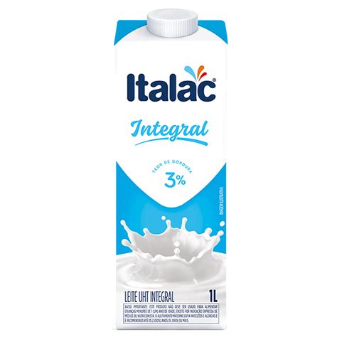 LEITE INTEGRAL TAMPA ITALAC 12X1LT S A Alimentos