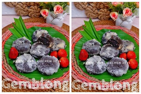 Black sticky rice gemblong recipe, a simple market snack that tastes ...