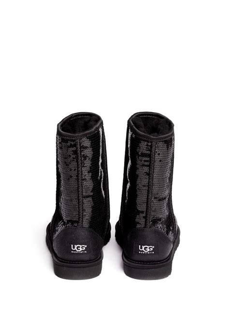 Ugg Classic Short Sparkles Boots In Black Lyst