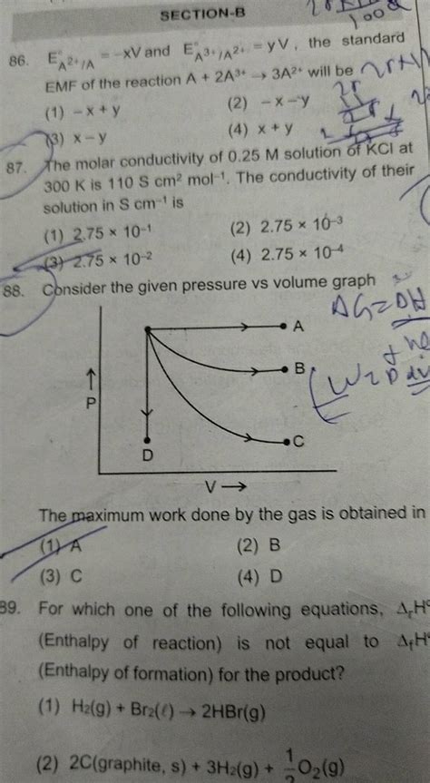 Consider the given pressure vs volume graph The maximum work done by the