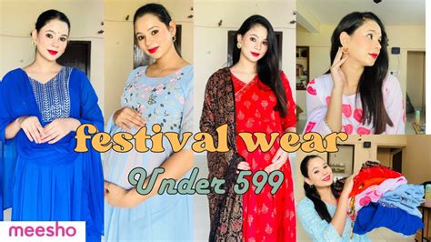 MEESHO Festive Wear Try On Haul Meesho Fastive Season Starding