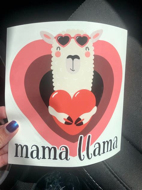 Mama Llama 6 Inch Vinyl Car Decal Etsy