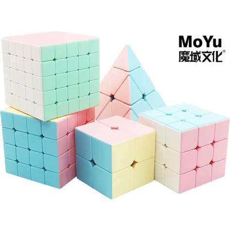 MoYu Cubo Mágico 2x2 3x3 4x4 5x5 Pyraminx Macaron Speed Cube Puzzles