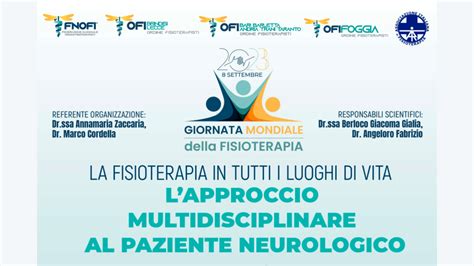 Convegno ECM La Fisioterapia In Tutti I Luoghi Di Vita L Approccio