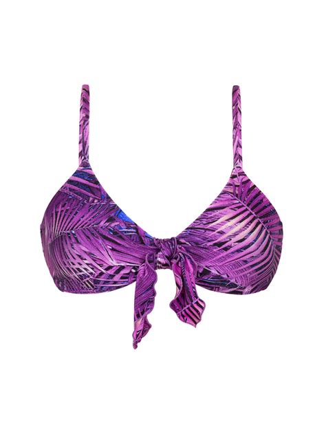 Purple Leaves Bra Bikini Top Top Ultra Violet Bra Brand Rio De Sol