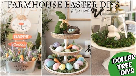 Dollar Tree Farmhouse Diy Easter Decor Youtube