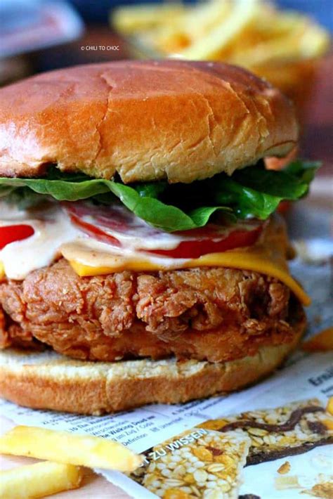 Chicken Burger KFC Style Recipe