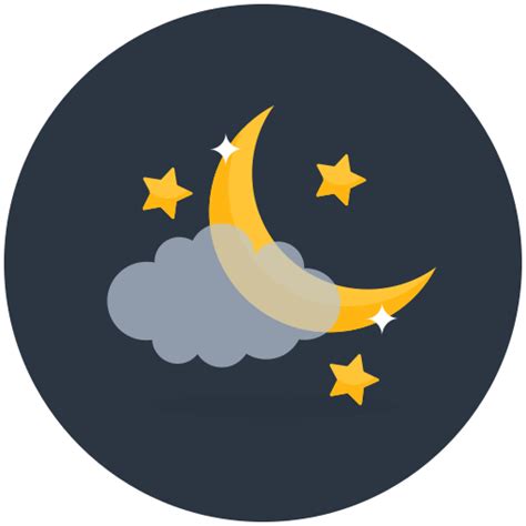 Luna Y Estrellas Iconos Gratis De Clima