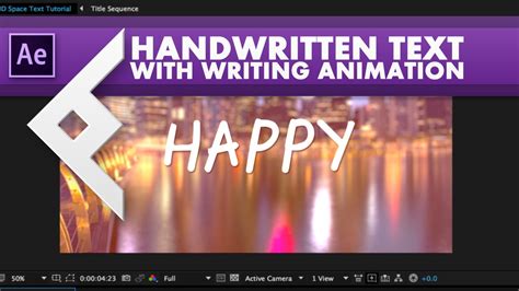 Create Handwritten Text With Writing Animation In After Effects Youtube