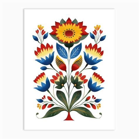 Traditional Poland Folk Art Art Print by anhphamkd93 - Fy