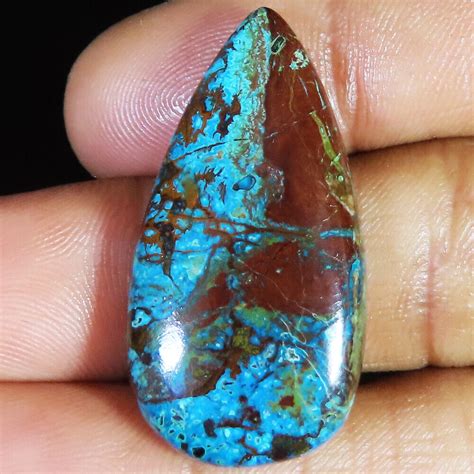 Natural Azurite Cabochon Loose Gemstone Cts X X Mm