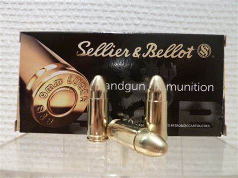 CARTOUCHES SELLIER BELLOT CALIBRE 9 LUGER 124gr FMJ Munitions