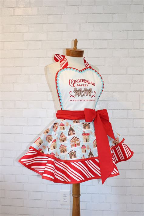 Gingerbread Bakery Womans Retro Apron Featuring Custom Etsy