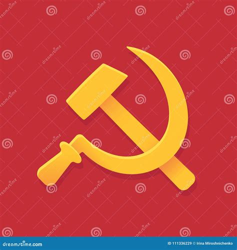 Martelo E Sickle De Urss Ilustração Do Vetor Ilustração De Bandeira