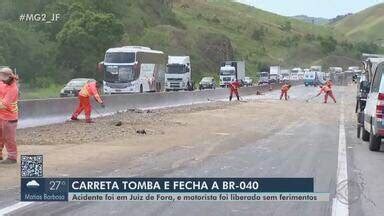 MGTV 2ª Edição Zona da Mata Carreta tomba e interdita parcialmente