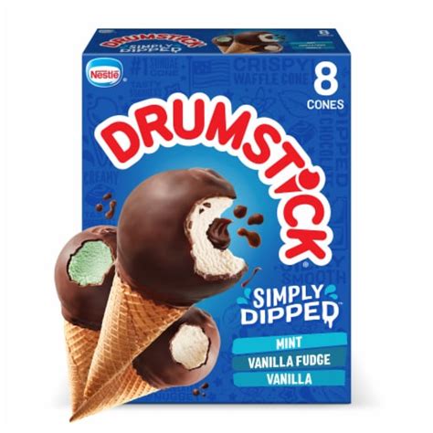 Drumstick® Simply Dipped Mint Vanilla Fudge Vanilla Variety Frozen