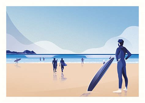 Surfing in Zarautz on Behance