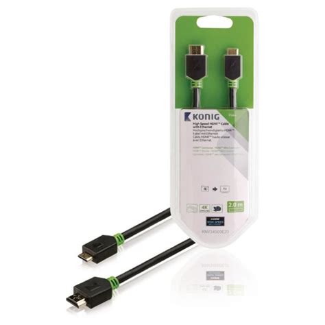 Cable Hdmi Konig Haute Vitesse Ethernet Digitalplanete Nc