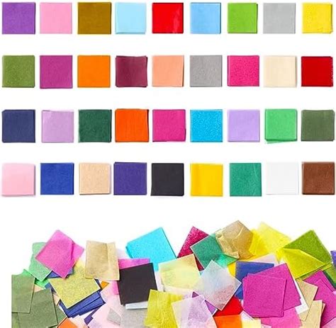 Pcs Inch Tissue Paper Squares Assorted Colored Tissue Paper