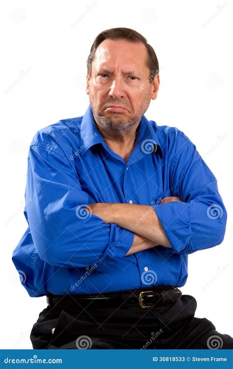 Grumpy Moody Senior Stock Image Image Of Grumbling Complaining 30818533