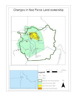 Taylor Lundeen's Geography 390 Blog: Map 3-Nez Perce