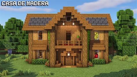 Minecraft Casa De Madera Para Survival Minecraft House Tutorial