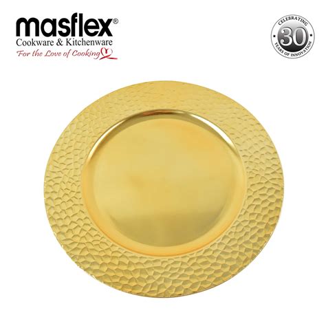 Masflex 4 Piece Charger Plate Gold Vintage - Masflex