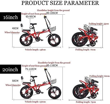 DODOBD 16 20 Inch Folding City Bicycle Bike Portable Folding Bike With