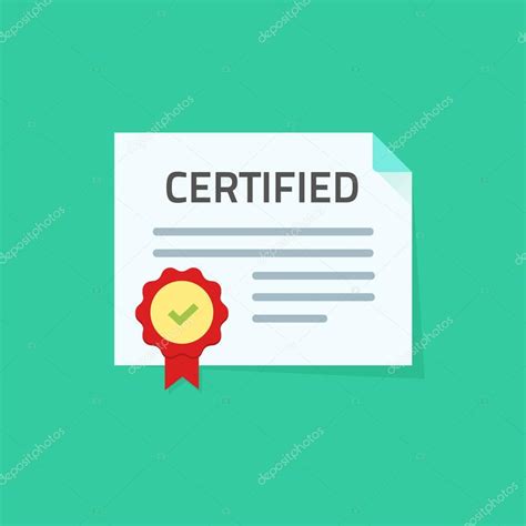 Icono De Certificado Ilustraci N Vectorial Documento De Papel Plano