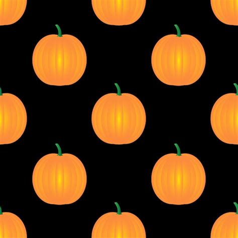 Premium Vector Orange Pumpkin Vector Graphic Design Black Background