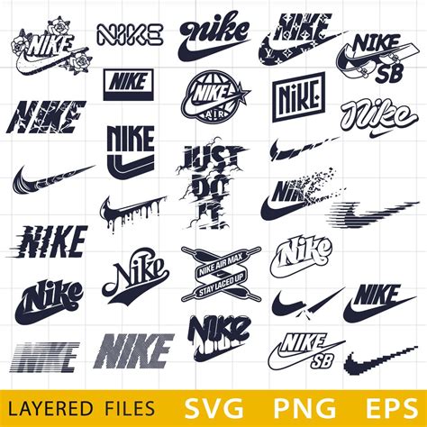 Nike Logo Layered Svg Nike Air Cricut Files Nike Logo Svg For Cricut Swoosh Silhouette Vector