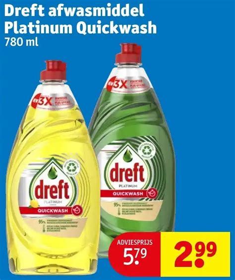 Dreft Afwasmiddel Platinum Quickwash 780 Ml Aanbieding Bij Kruidvat