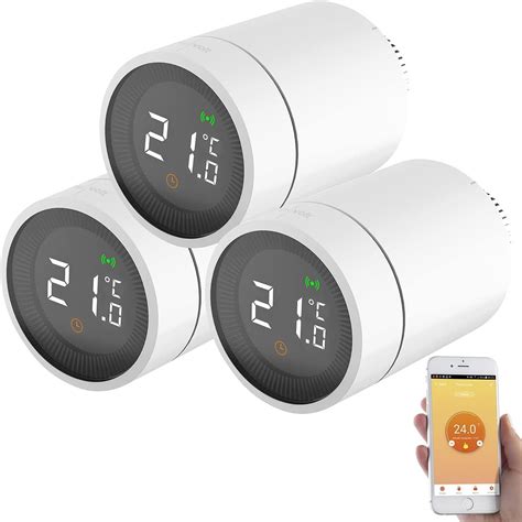 revolt ZigBee Thermostat App 3er Set smarte Heizkörperthermostate