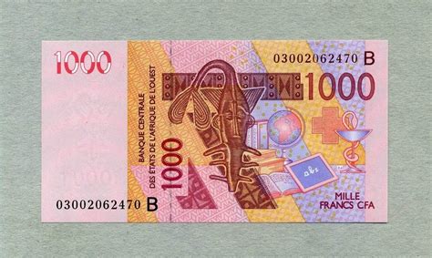 West Afrikanische Staaten 1 000 Francs 20 03 P 215B A Unc Kassenfrisch