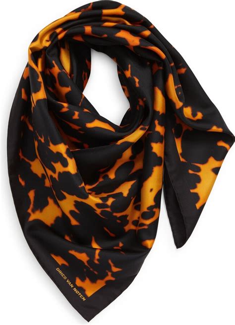 Dries Van Noten Printed Silk Scarf ShopStyle Scarves Wraps