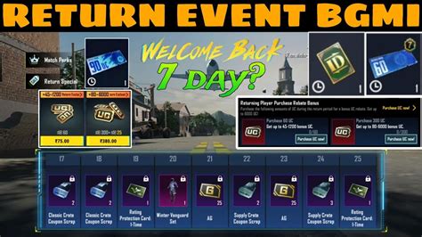 Return Welcome Back Event Extra Free Uc How To Get Return Event