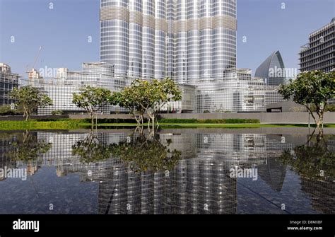 Armani Hotel And Burj Khalifa Dubai United Arab Emirates Stock Photo