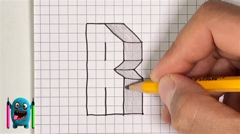 3 Boyutlu R Harfi Çizimi How to Draw Letter R YouTube